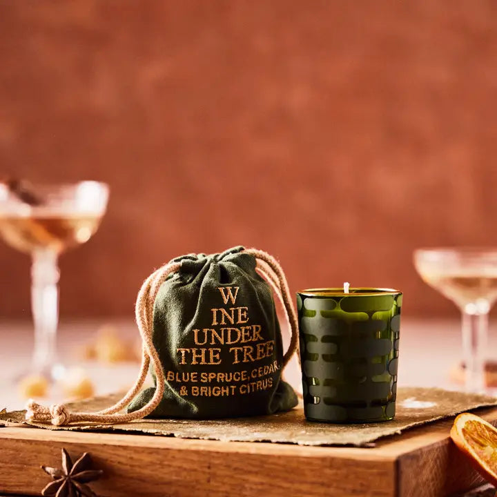 Rewined Wine Under the Tree Candle with Gift Bag - 2.5oz