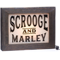 Scrooge & Marley Lighted Sign