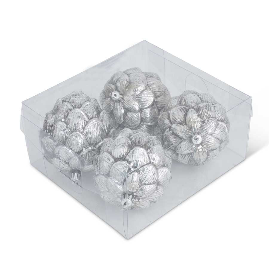 Silver Artichoke Ornament (Set of 4)