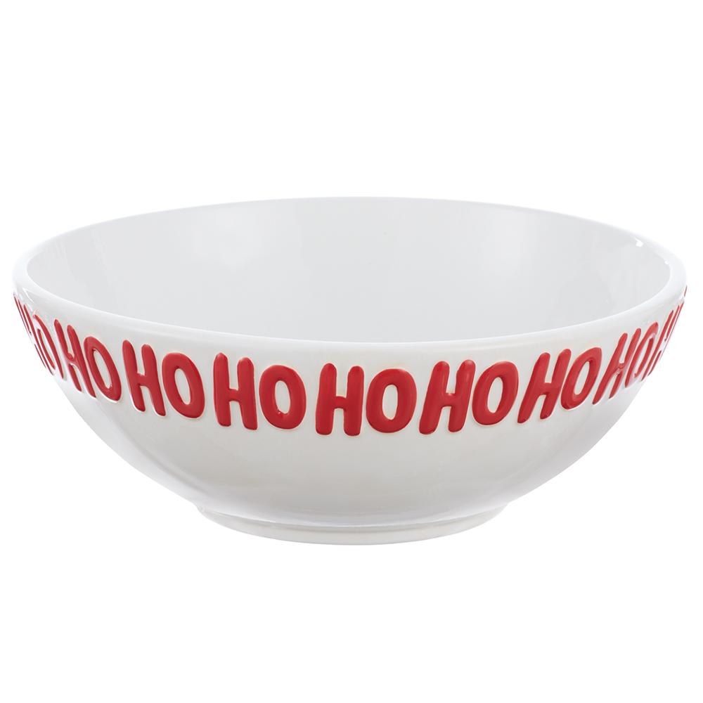 11" Ceramic Ho Ho Ho Bowl