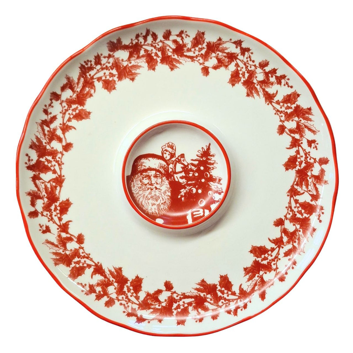 12" Yuletide Stoneware Serving Platter