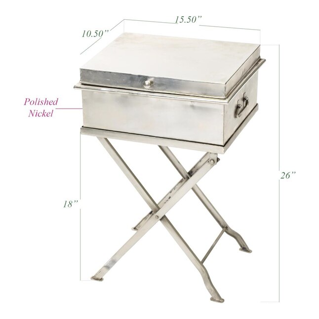 Polished Nickel Bellman's Side Table