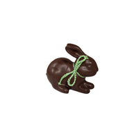 Polyresin Chocolate Easter Bunnies with Green Bow