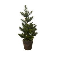 Assorted Miniature Potted Faux Pine Tree