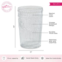 Vintage Textured Embossed Glass