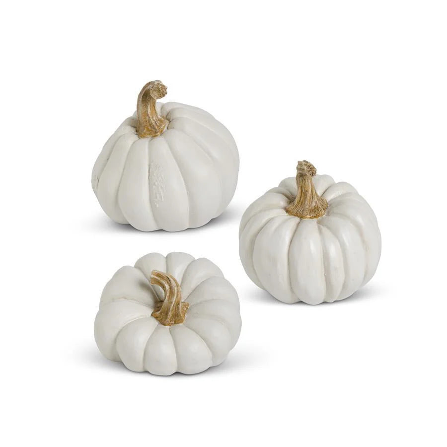 White Resin Pumpkin