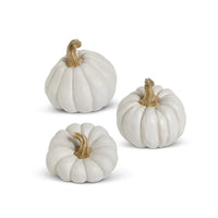 White Resin Pumpkin
