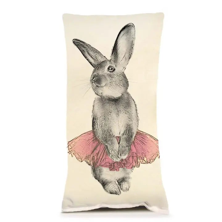 Eric & Christopher Bunny Tutu Vertical Throw Pillow