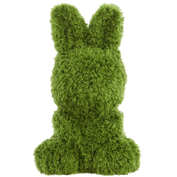 Green mossy bunny on a white background