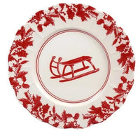 8" Yuletide Scalloped Plate