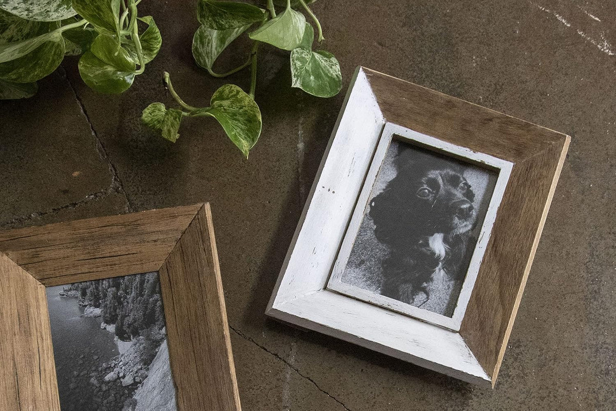 Wooden Photo Frame 5x7 White/Natural