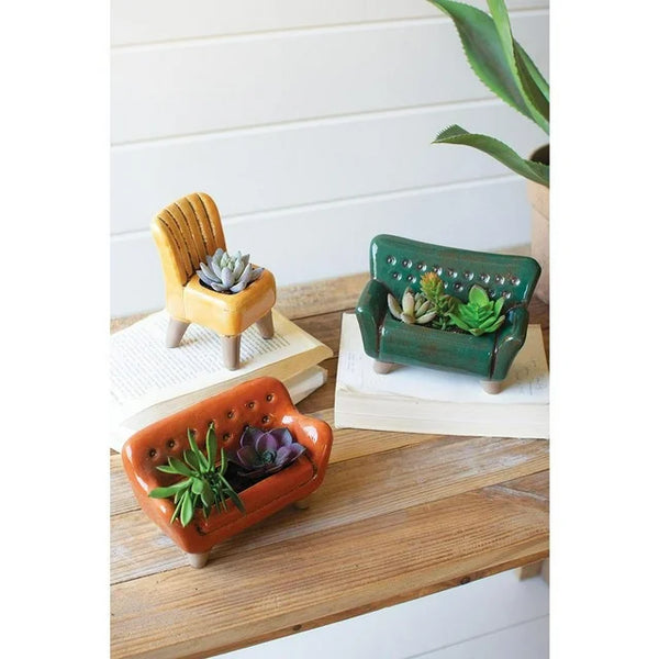 Set of 3 Sofa and Chair Planters