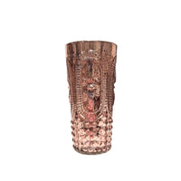 Pink Embossed Fleur De Lis Votive Holder