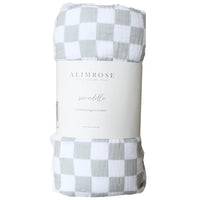 Muslin Swaddle - Dove Grey Check | Alimrose