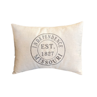 Cotton Embroidered Independence, Missouri Throw Pillow