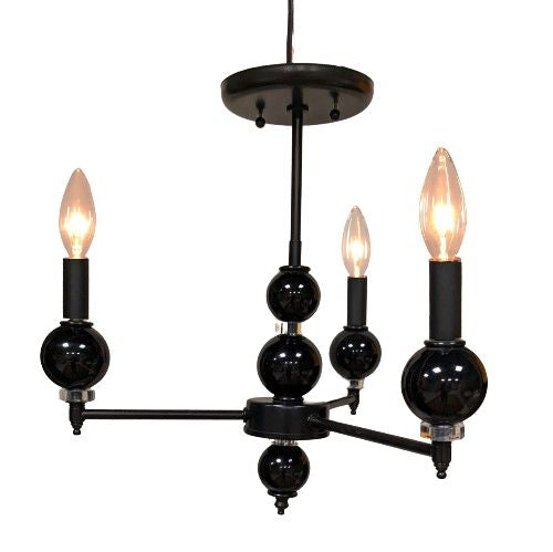 Alex Chandelier 3-Arm, Black