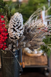 Glittered Pine Cone Spray