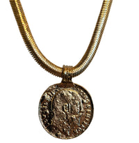 Go Home Gold Coin Charm Necklace