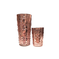 Pink Embossed Fleur De Lis Votive Holder