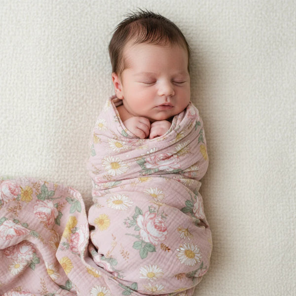 Muslin Swaddle - English Garden | Alimrose