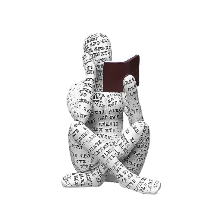 Resin Bookworm Sculpture