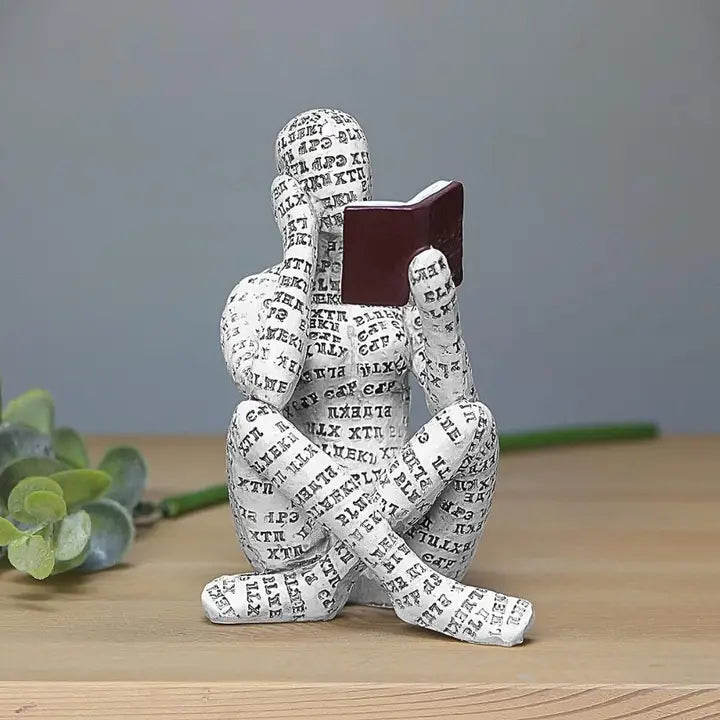 Resin Bookworm Sculpture