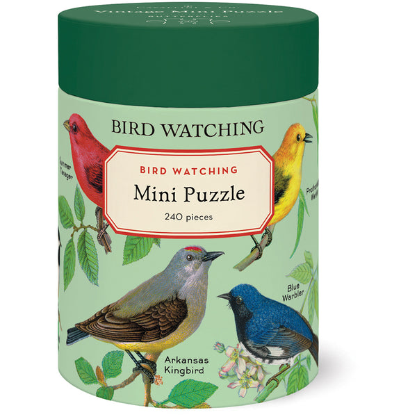240 piece jigsaw puzzle packaging with bird illustrations on a green background