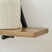 Contemporary Decorative Triangle Accent Metal Frame Wall Shelf - Black | Danya B.