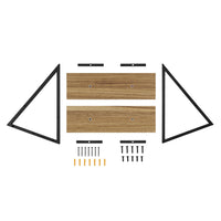 Contemporary Decorative Triangle Accent Metal Frame Wall Shelf - Black | Danya B.