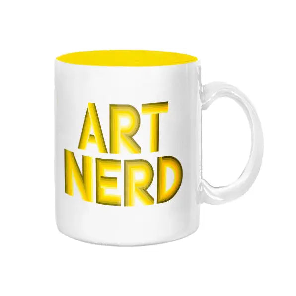 Art Deco Art Nerd Colored Mug - Yellow