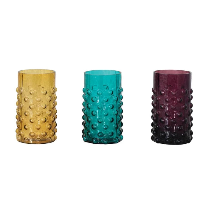 Hobnail Embossed Drinking Glass