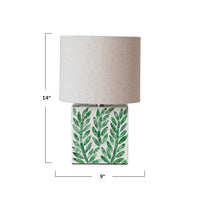 Mother of Pearl Botanical Table Lamp