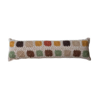 Cotton Block Granny Square Lumbar Pillow