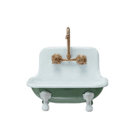 Vintage Inspired Metal Sink Soap Dish with Faucet