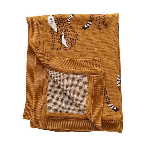 Cotton Knit Baby Blanket - Cheetahs