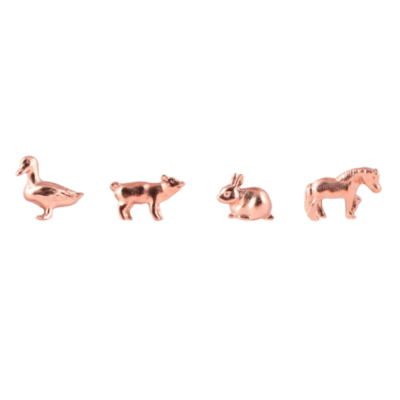 Cast Metal Farm Animal Magnets