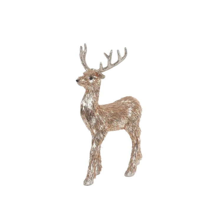 Festive Fiber Blend 2 Standing Deer - Gold