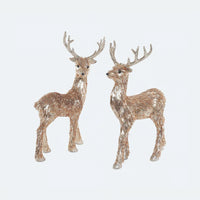 Festive Fiber Blend 2 Standing Deer - Gold