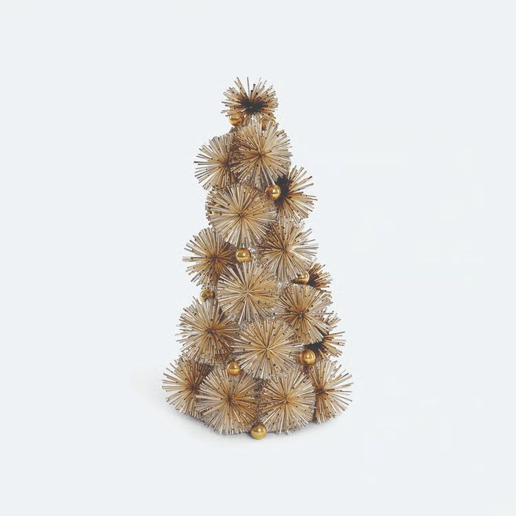 Festive Gold Fiber Blend Decorative Tree