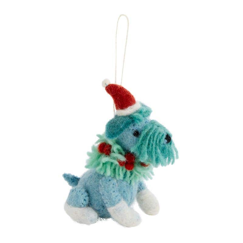 Felt Fido Schnauzer Ornament