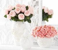 White Dianthus Vase