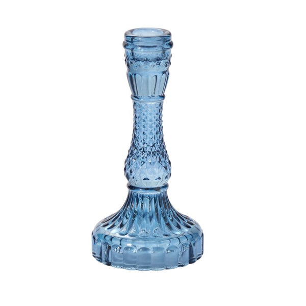 Vintage Inspired Gillian Candlestick - Blue