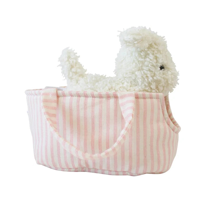 Marshmallow the Puppy in Carrier | Alimrose