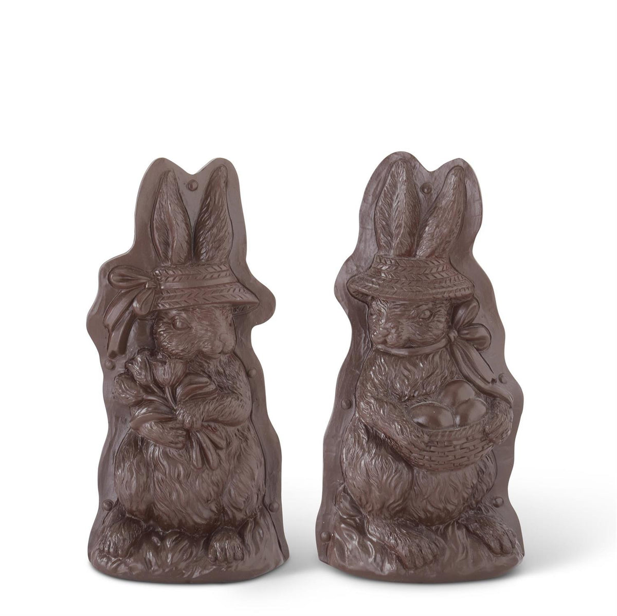 Polyresin Chocolate Mold Bunnies w/ Hats