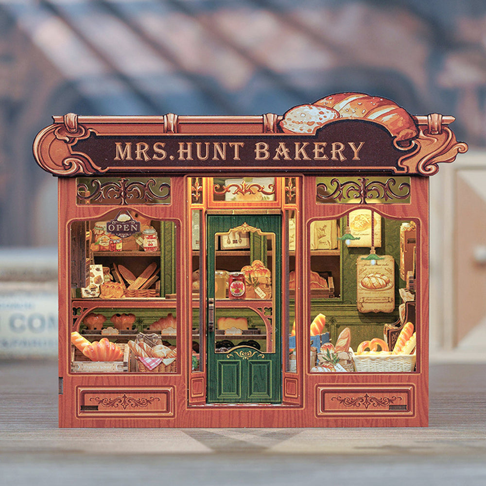 Model of Mrs. Hunt Bakery with detailed interior and exterior