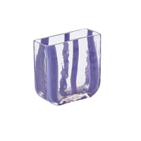 Handmade Purple Striped Rectangular Naya Vase