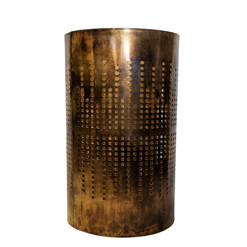 Antiqued Brass Candle Holder