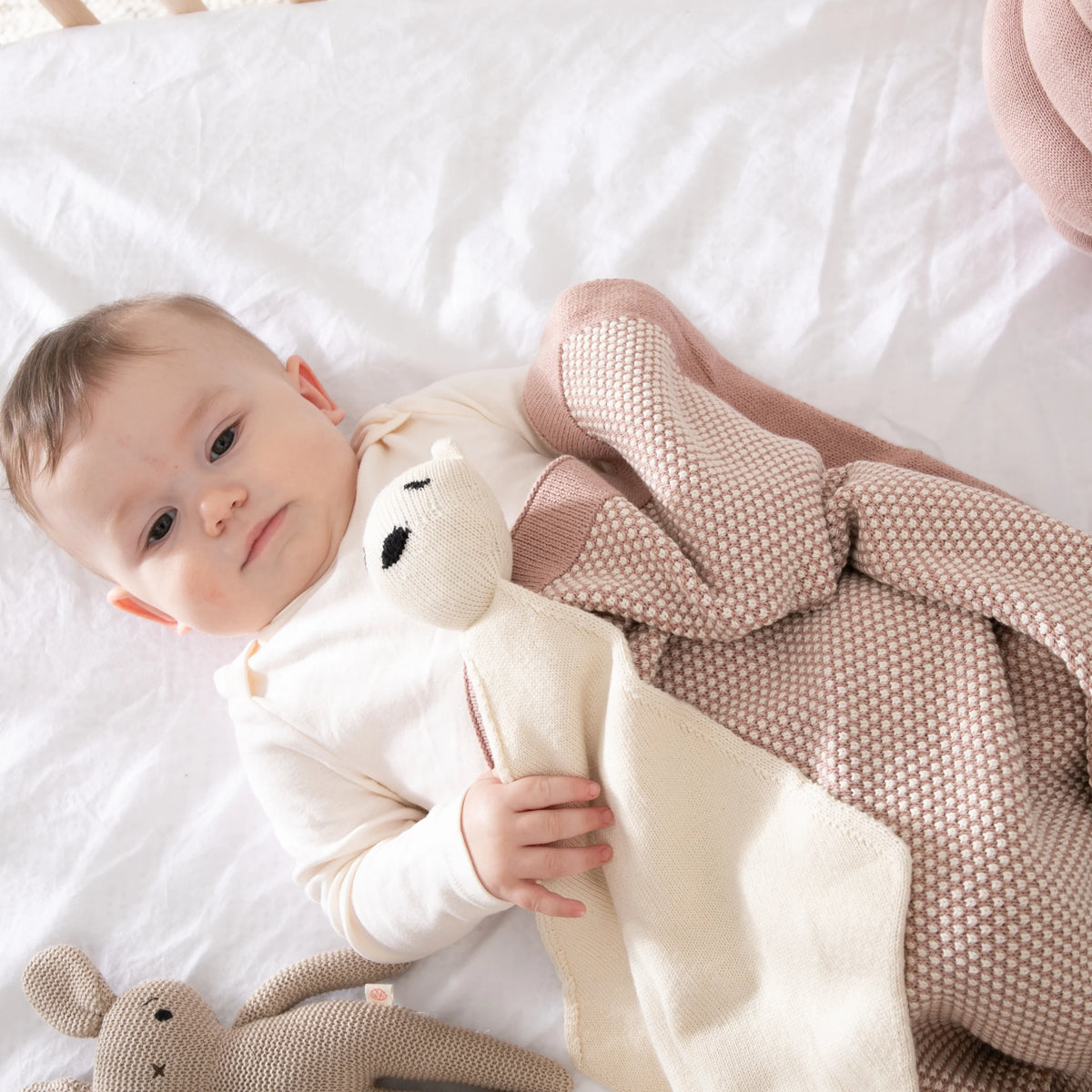 Pink Lemonade Baby Blanket & Lovie Set - Pale Pink