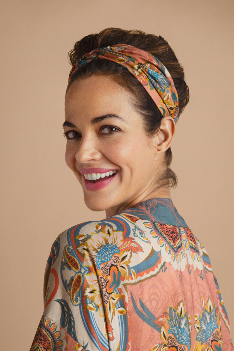 Powder Design Elasticated Headband- Mediterranean Paisley