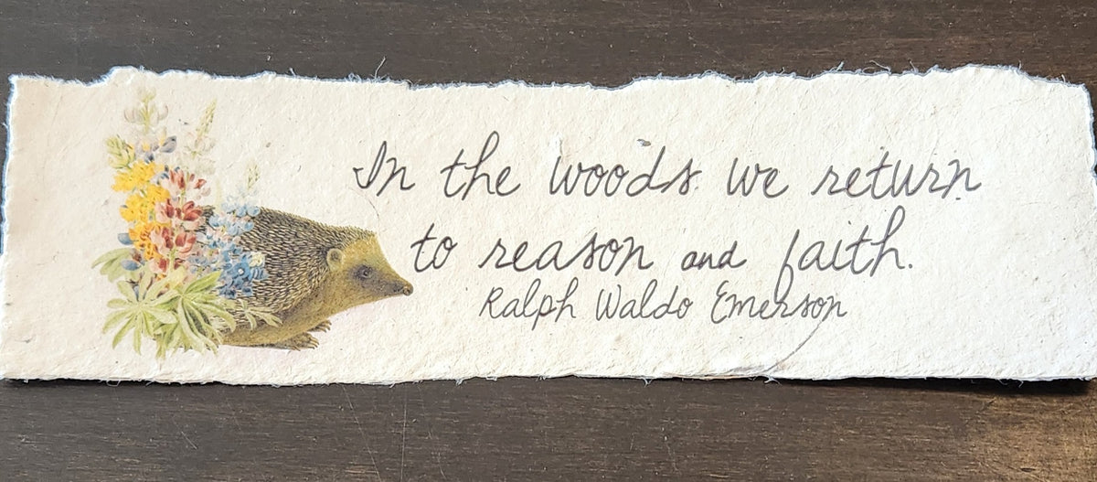 Inspirational Quote With Animal on Handmade Paper Print
